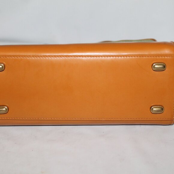 New #198 Rare Adorable Kay Unger Leather Applique Mini Tote Bag Handbag Purse - Picture 7 of 9